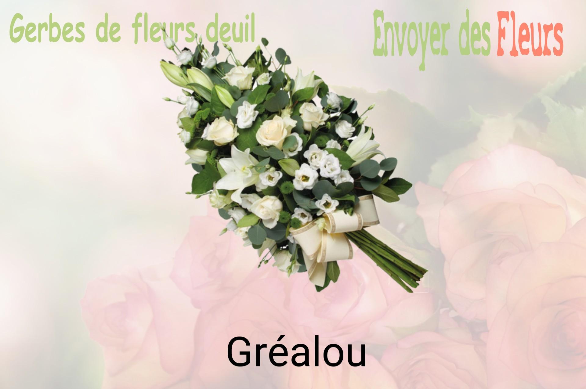 Gerbe de fleurs de deuil livrée à Gréalou